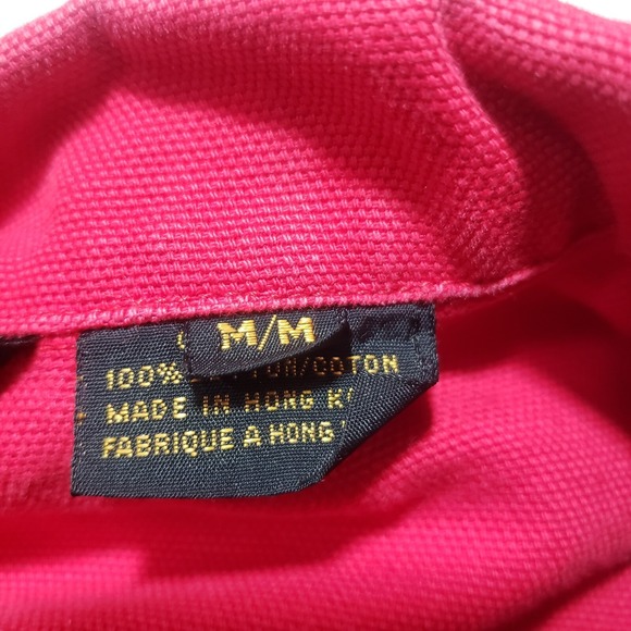 Eddie Bauer Jacket Womens Medium Red Long Sleeve Canvas Big Snap - Picture 5 of 9